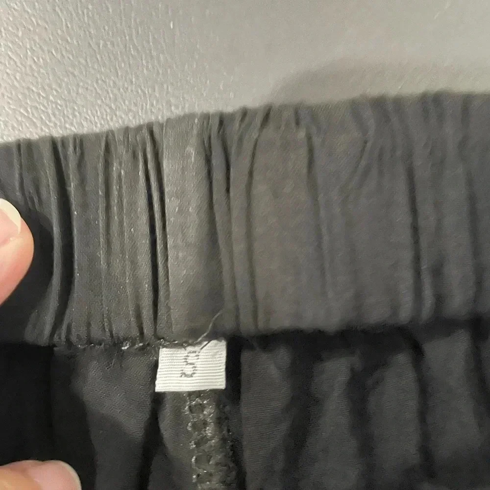 Black shorts with white trim